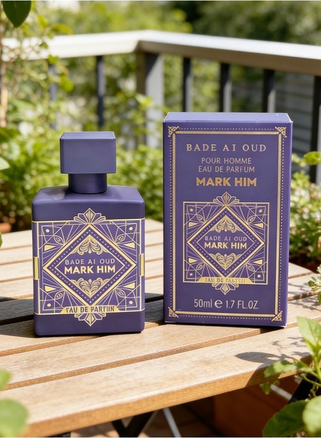 MARK HIM Blue BADE AI OUD POUR HOMMEEAU DE PARFUM 50ML - Image 1